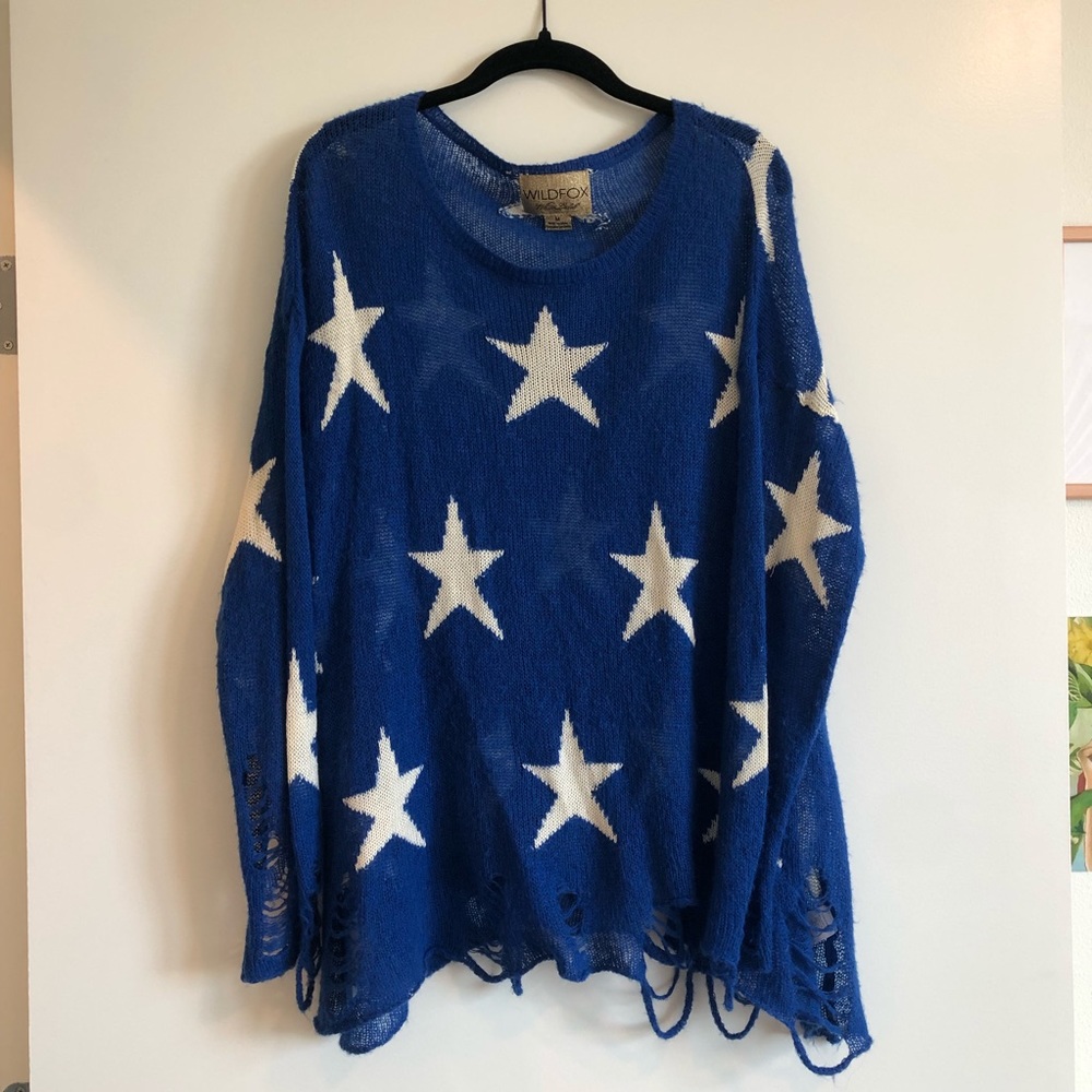 Wildfox Blue Star Sweater